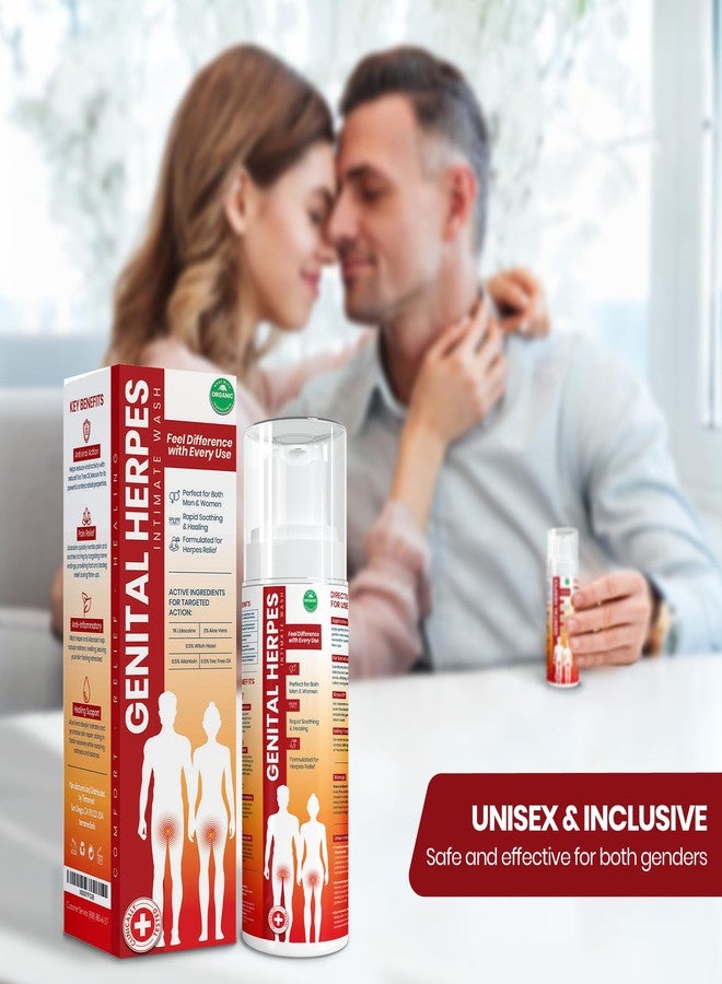 Terramed Just Think Comfort Genital Herpes Intimate Wash | Fast Acting HerpCare | Medicated | Soothes Itching, Tingling & Burning | Soothes Genital Herpes & Genital Discomfort - Image 2